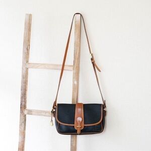 Vintage Dooney & Bourke All Weather Leather Equestrian crossbody Handbag purse